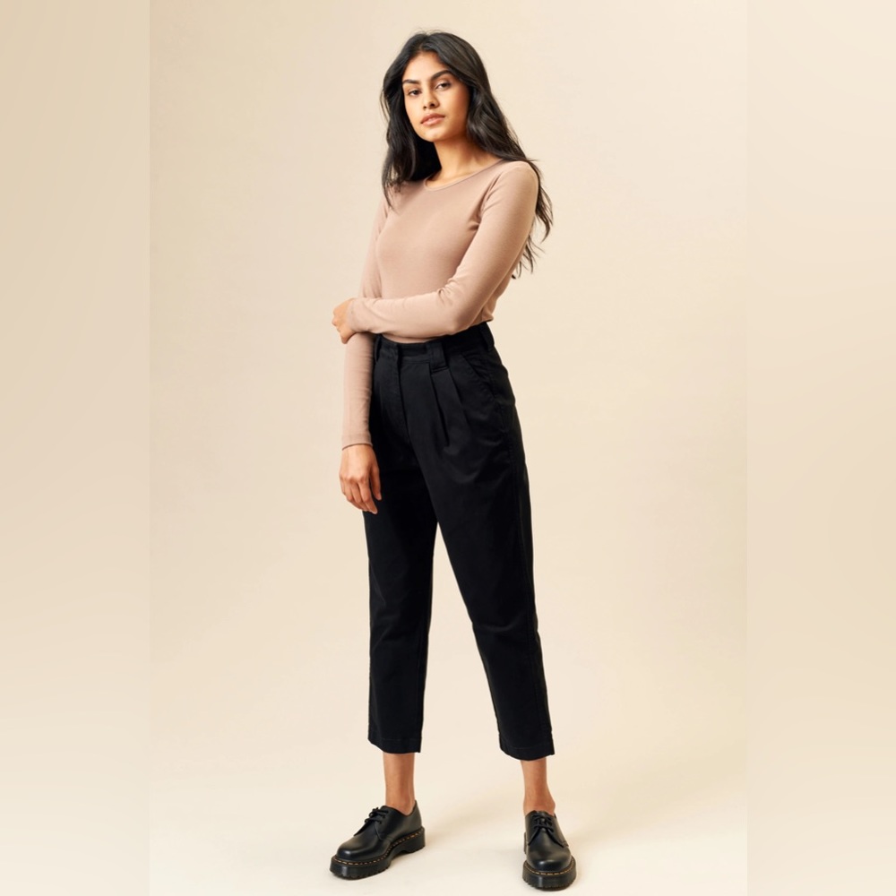KOTN Black Box Pleat Trousers